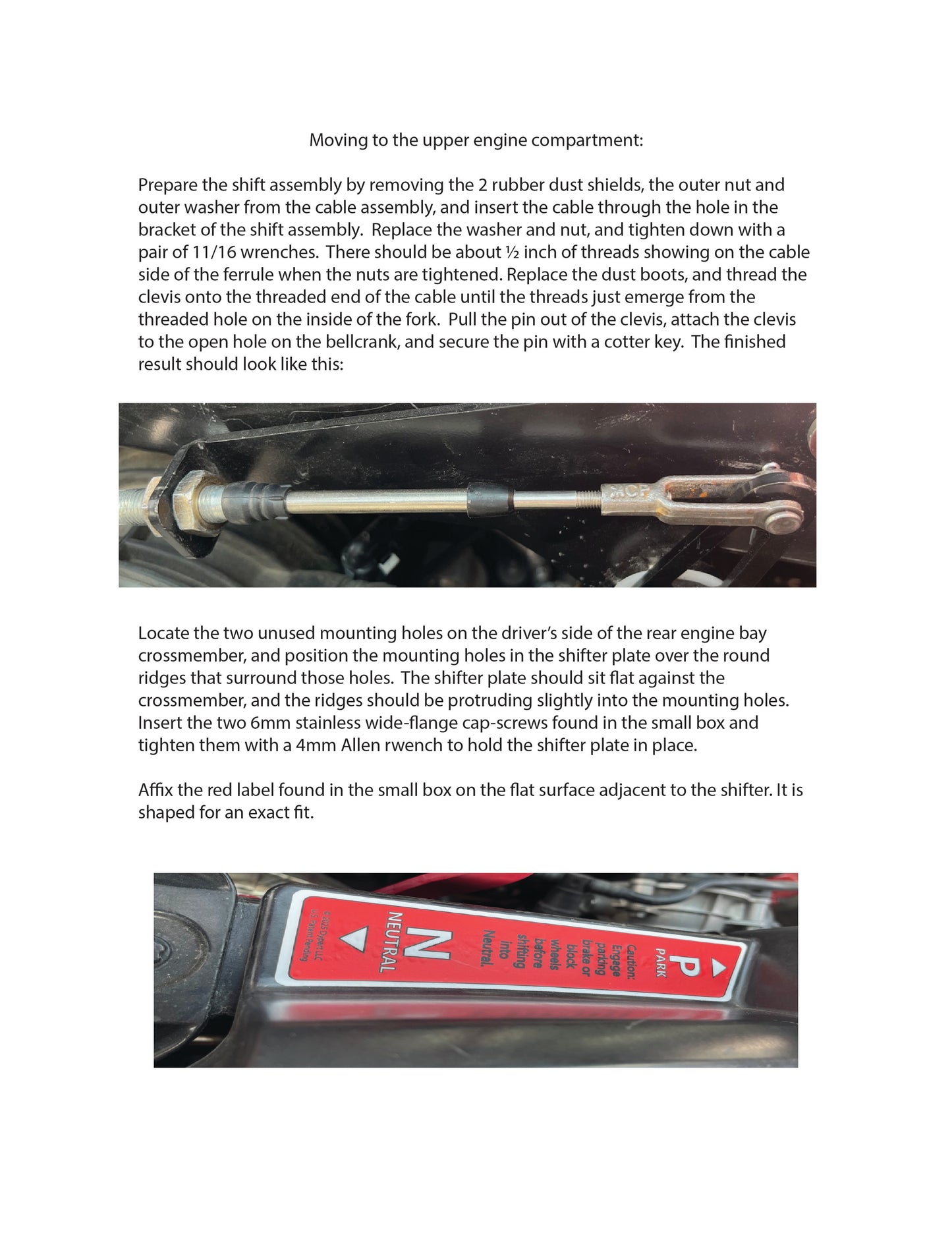 Track Lever Bolt on Neutral System for C8 Z06 Coupe